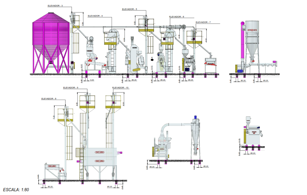 Diseño de los equipos de la planta beneficiadora de arroz en 3D. PROYECTO: POV21-0704 – MHE