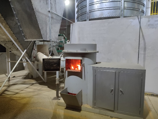 Utilizando la Biomasa generada por la Briqueteadora para el quemador – secador de la planta de arroz.